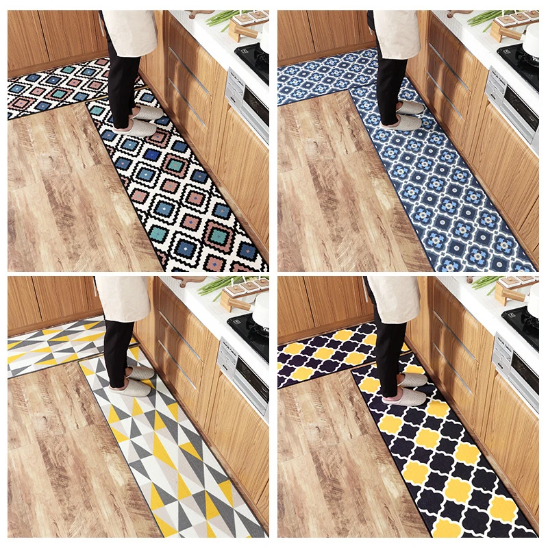 Kitchen Rugs Non Slip Backing Rug Runner Area Mats Check Plaid Geometry Comfortable Resist Fatigue Laundry Room Hallway Carpet Carpet Aliexpress