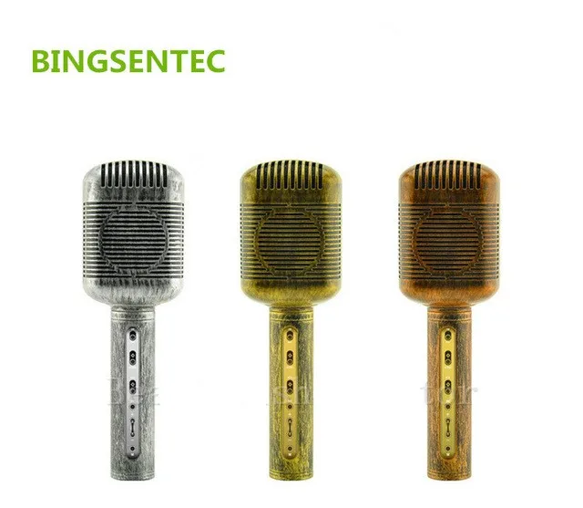 

BINGSENTEC JY-51 Unique Retro Style Magic Karaoke Microphone Phone Player Bluetooth MIC Speaker Record Music For Iphone Android
