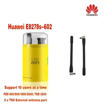 Huawei e8278s-602 e8278s 150 Мбит/с LTE 4 г Wi-Fi Dongle плюс 2 шт. 4 г антенны