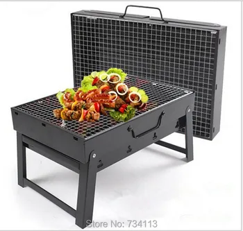 

Charcoal Grill 1-4 persons use Steel Foldable Picnic BBQ Grill for Barbecue black,length 35 cm width 27cm,outdoor BBQ GILLS