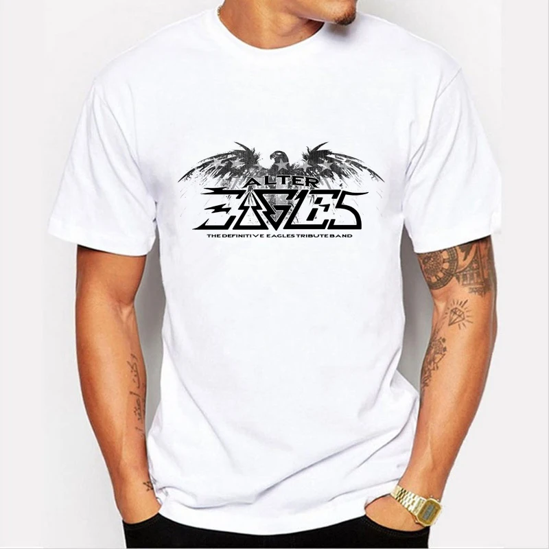 

New Brand clothing The Eagles 3D t shirt men summer arrvial funny Eagle man's T-shirt extended white Big boy tee shirt 85-4#