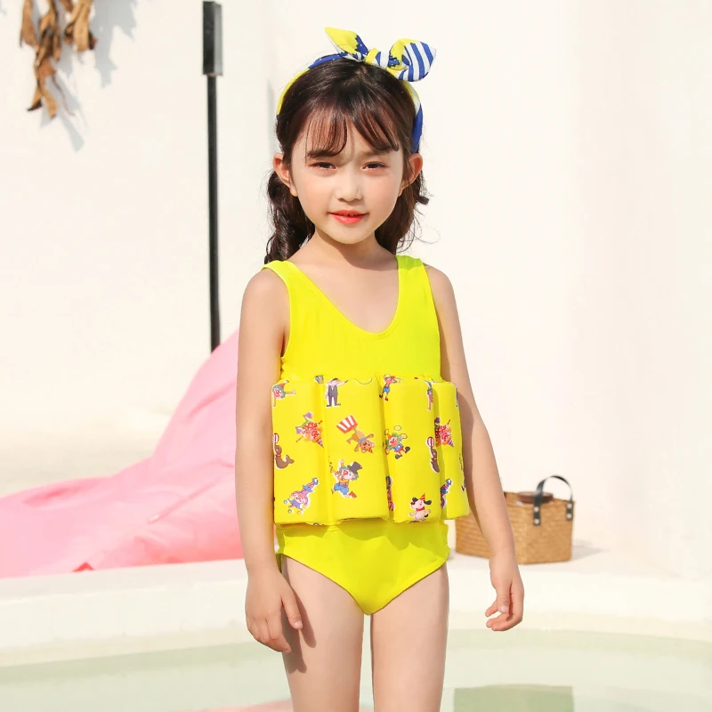 Extrayou/детский купальник для девочек; плавучие купальные костюмы; съемный купальный костюм; защитный безопасный обучающий купальник
