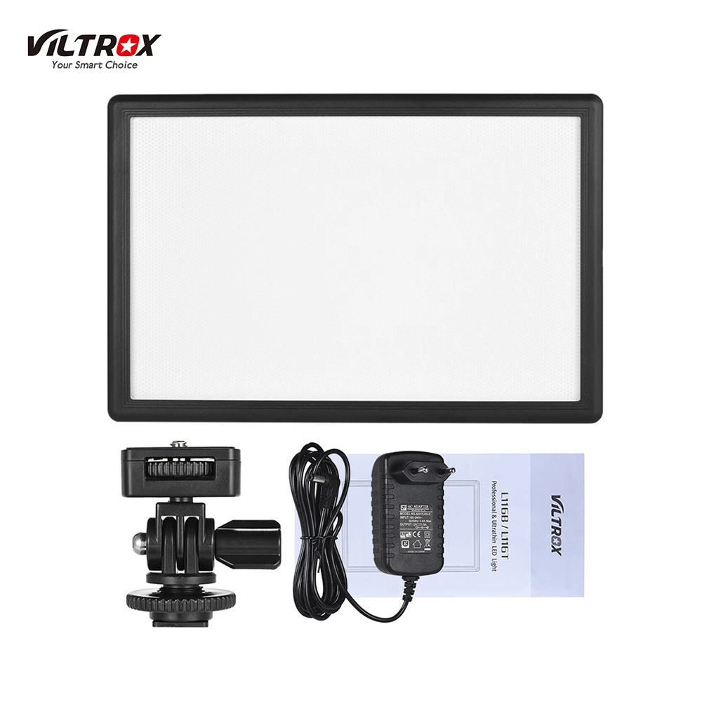 

Viltrox L116T Camera Light Photo Studio Light Photography Lighting Led Video Light + Charger for Canon Nikon Camera DV Camcorder