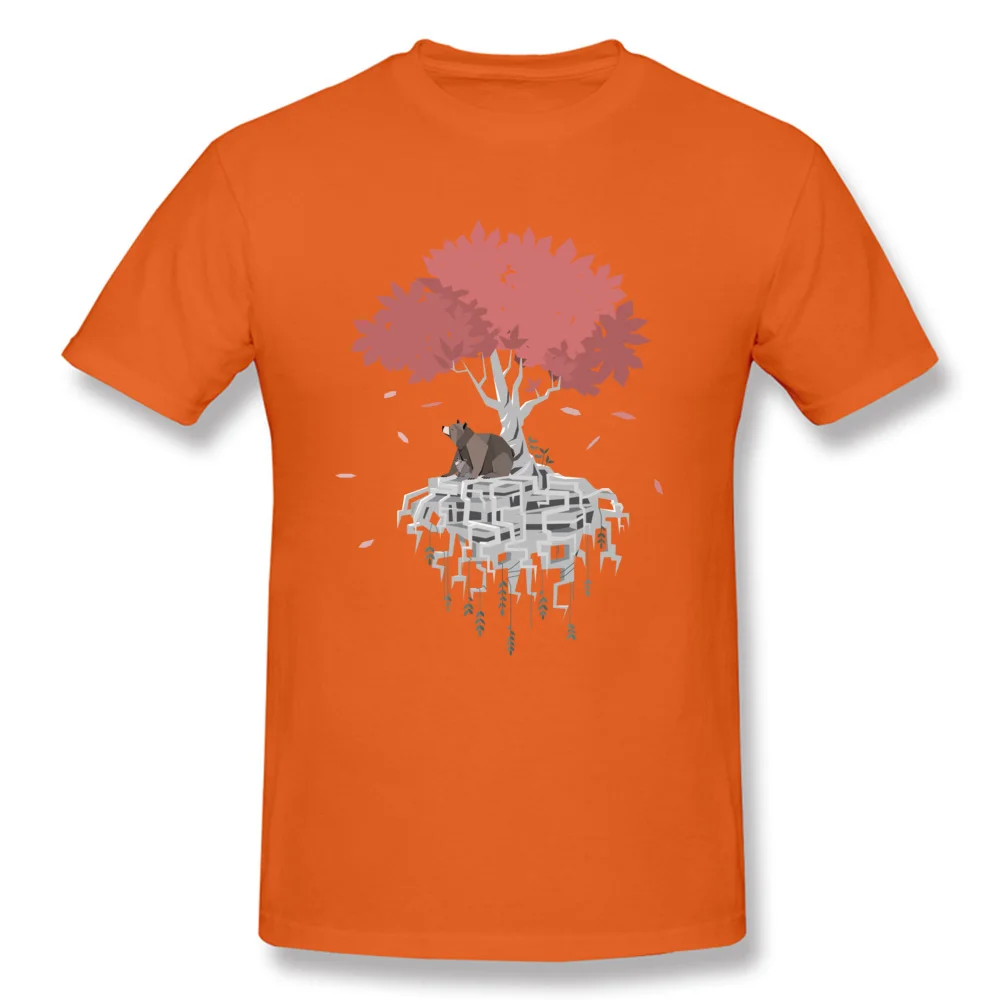 Tree Root Island Tops & Tees Brand O Neck Printed On Short Sleeve Cotton Fabric Mens Top T-shirts Hip hop Tops Shirt Tree Root Island orange