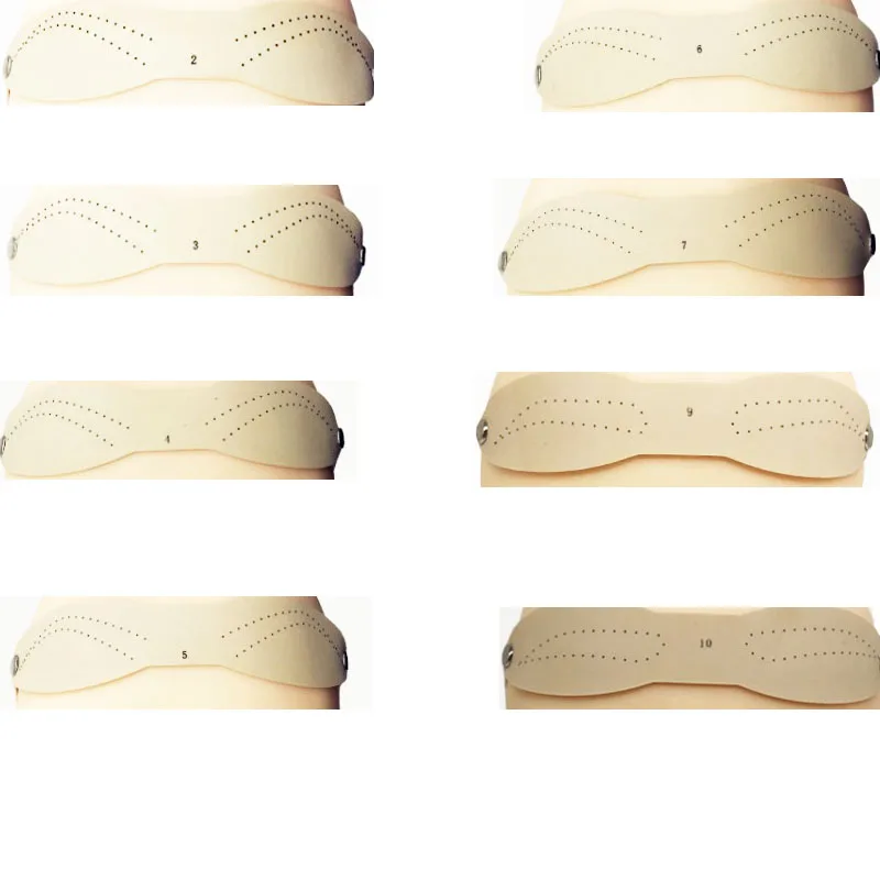 

New 9 Models Eyebrow Pre-Shaped Practice Skin Tattooing Microblading Practice Skin for Beginners or Experienced Tattoo Artist