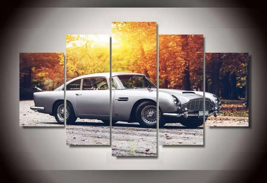 

Art Abstract Indoor Decor 20x35cmx2,20x45cmx2,20x55cm Car aston martin print poster picture canvas 5 pieces