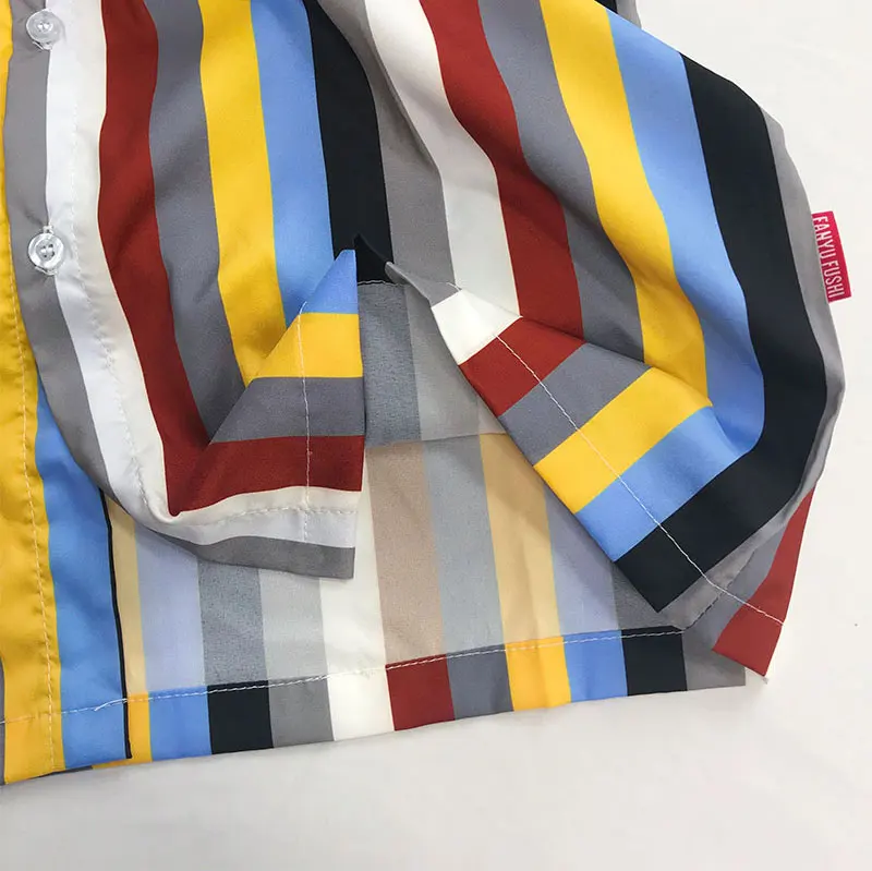 Vertical Striped Beach Shirts 5