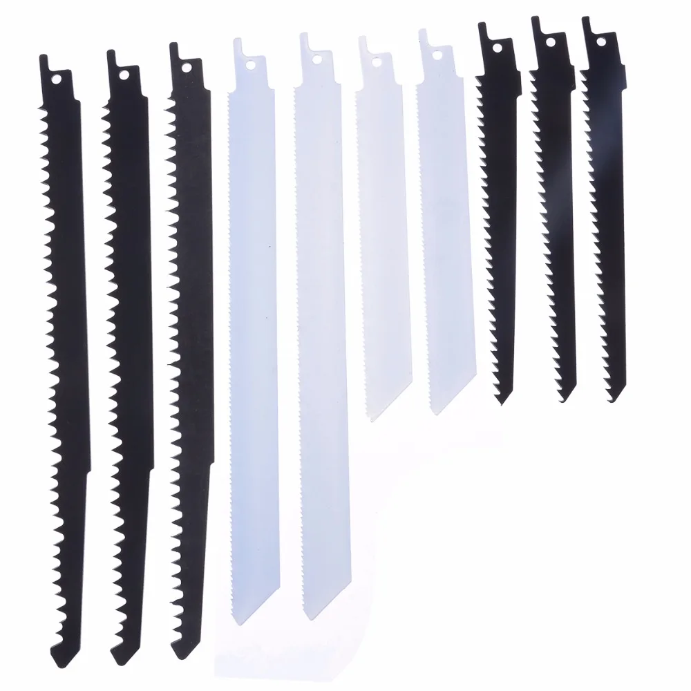 

10pcs Saw Blades Reciprocating Sabre Saw Combo Wood & Metal For R1021L R644D R622BF R922BF
