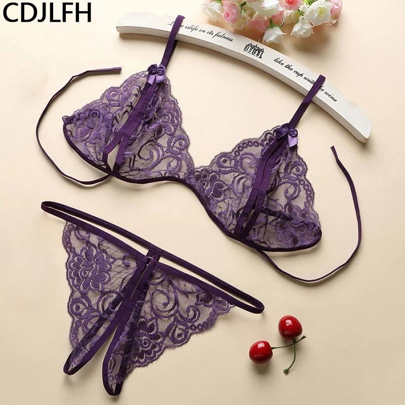 

Sexy Bra Set Femme Wire Free Underwear Bralette Lace Strappy Push Up Bra And Panty Set Sexy Lingerie Set Women Bh Lenceria Mujer