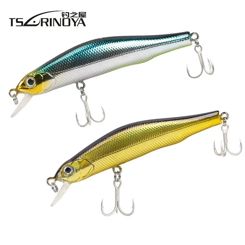 

TSURINOYA Floating Minnow Baits 80mm/8g 6 Colors Magnetic Centrifugal Artificial Baits With Treble Hooks Peche Leurre Wobblers