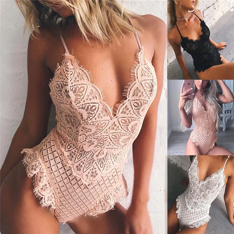 

New Fashion Women Sexy Lace Nightwear Sleepwear Babydoll Lace Underwear Women Bodysuit