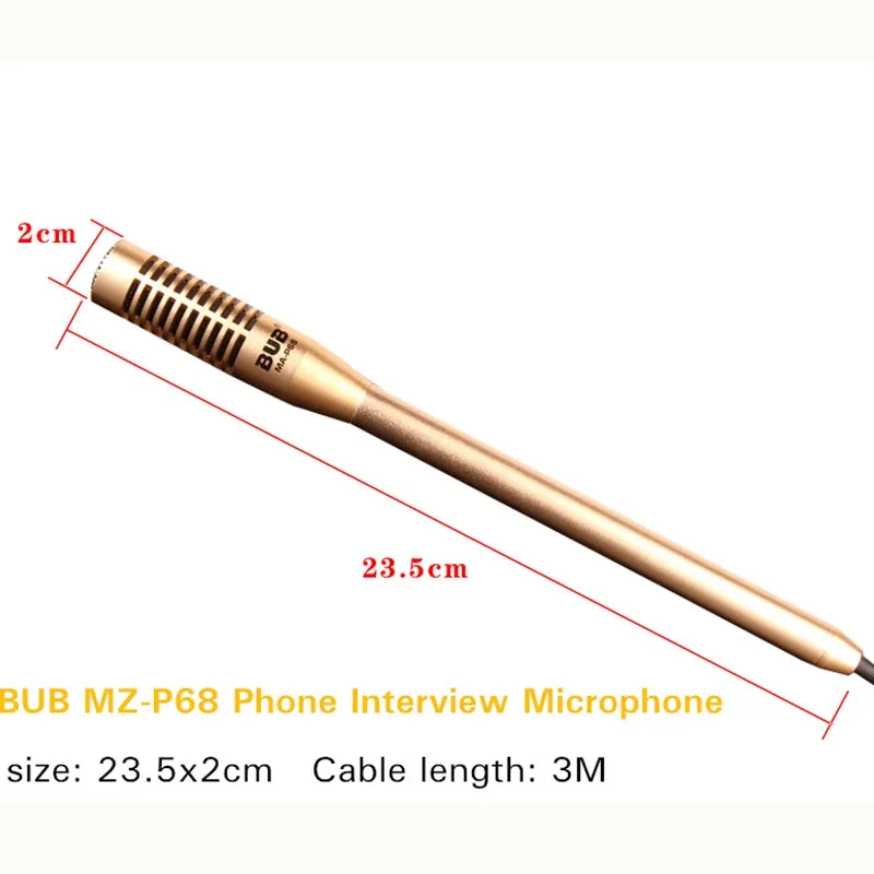 BUB MA-P68 подключи и играй Запись интервью микрофон 5,1 канальный конденсаторный микрофон мобильный телефон видео пленка рекордер