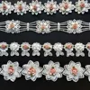1yard White Pearl Beaded Flower Leaf Floral Lace Edge Trim Ribbon Fabric Embroidered Applique Sewing Craft Wedding Dress Clothes ► Photo 2/6