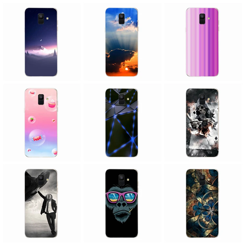 Прозрачный мягкий силиконовый чехол из ТПУ для Samsung Galaxy A600 A600F A6 2018 Чехлы E005 |
