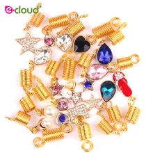 1 шт./пакет золотая металлическая пружинная трубка кольцо дредлок бусины для косичек волос регулируемое кольцо для косички заколки для волос