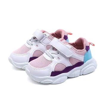 

2019 New Spring Kids Shoes Mesh Color Matching Children's Tennis Breathable Sport Shoes Fashion Footwear Girls Boys Sneakers