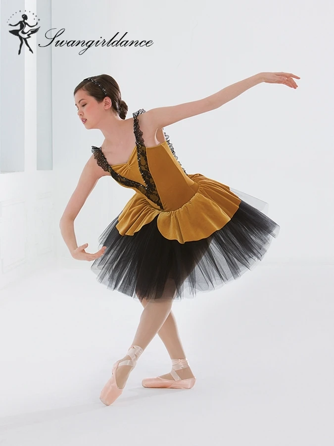 Buy Girl dance costume yellow Bodice Ballet Tutu child