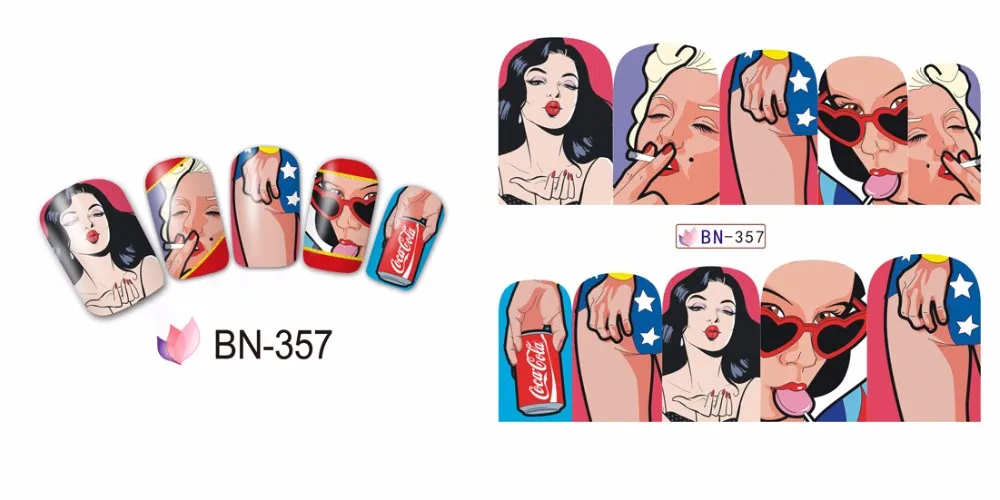 12 видов конструкций губы милые наклейки для ногтей переводные наклейки для ногтей украшение для ногтей для LABN349-360