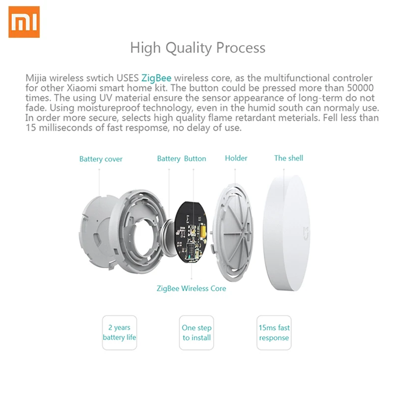 Беспроводной переключатель XIAOMI Mi умный дом приложение работает с шлюзом xiomi Wifi