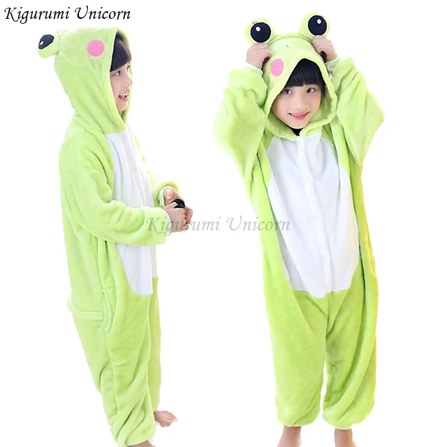 Kigurumi/пижамы с единорогом детские пижамы для мальчиков и девочек, фланелевые детские пижамы, комплект одежды для сна с животными зимние комбинезоны для детей от 4 до 12 лет - Цвет: Бежевый