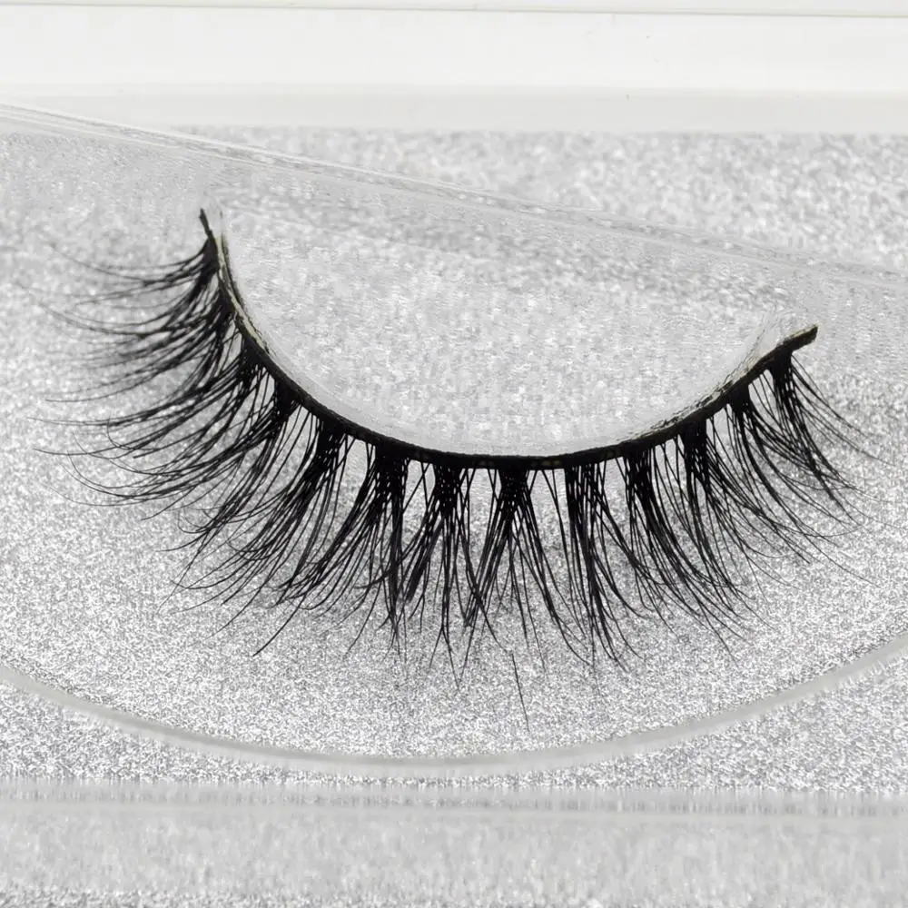 

Visofree Mink Lashes Long&Short Interlaced Eyelashes Natural Looking Lashes Super Realistic False Eyelashes cilios posticos A07