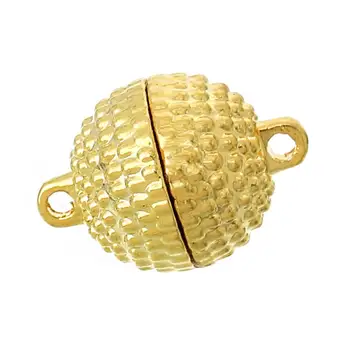 

8SEASONS Magnetic Clasps Round Gold color 17mm x 12mm,2 Sets Hot new
