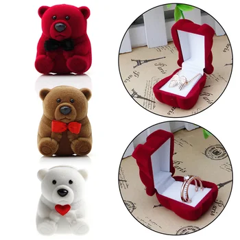 

Mini Red Cute Bear Jewllery Gift Boxes for Rings and Small Earrings Pendant Necklace