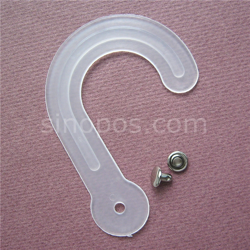 BigPlasticHeaderHooks80mmWithRivetsfabricleatherswatchsample