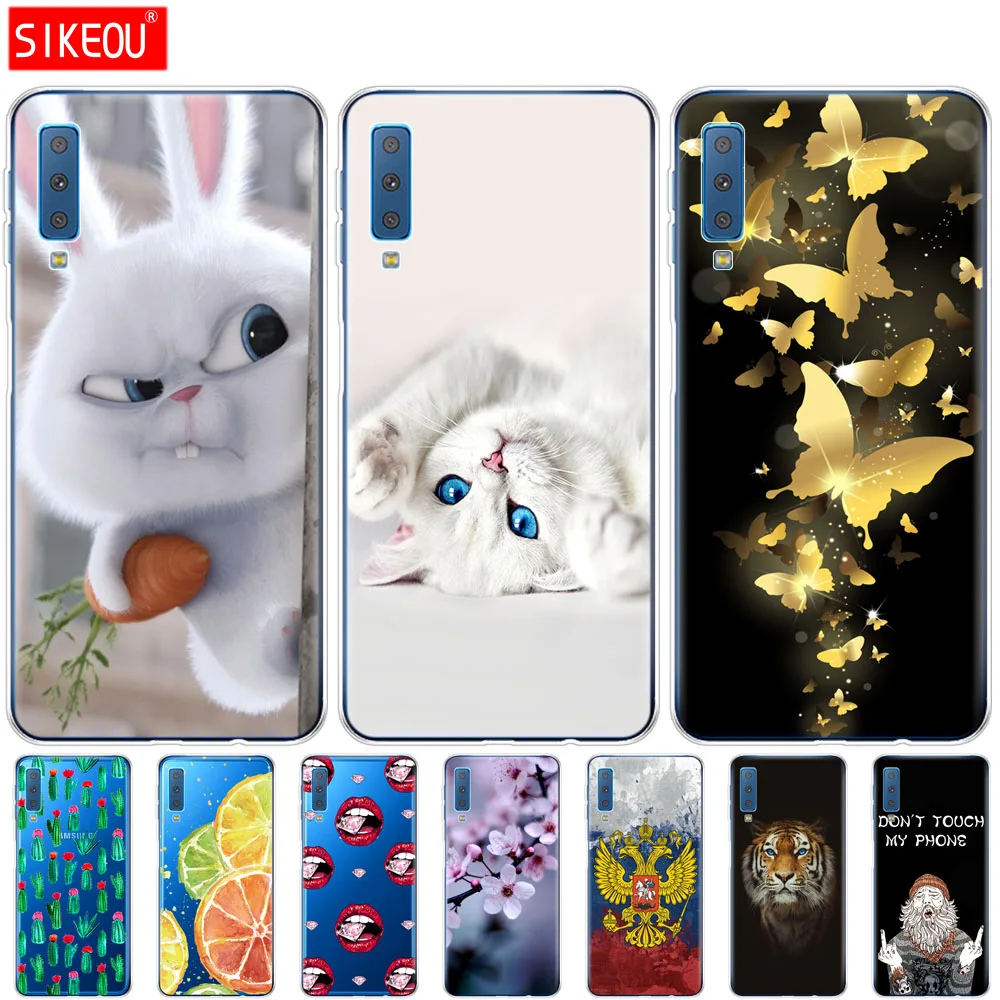 

Cases For Samsung Galaxy A7 2018 Phone Cover Silicon Colorful Printing Back Case Cover For Samsung A7 2018 A750 A750F 6.0 Inch