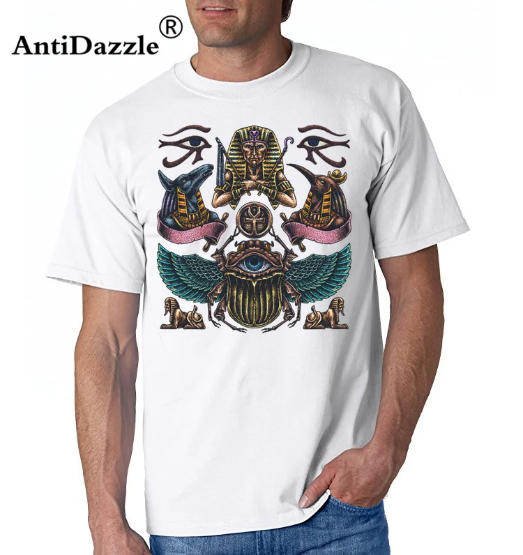 

Vintage Eye of Horus Ancient Egypt legend Anubis Pharaoh short sleeve Mytic Therion t shirt Egyptian tourism Tee hip hop garment