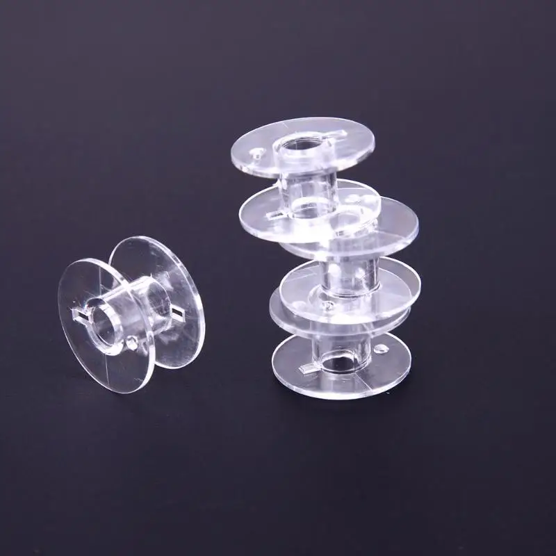 

50Pcs Universal Plastic Sewing Spool Transparent Empty Bobbins Spool Empty Clear Bobbins Spool for Brother Singer Sewing Machine