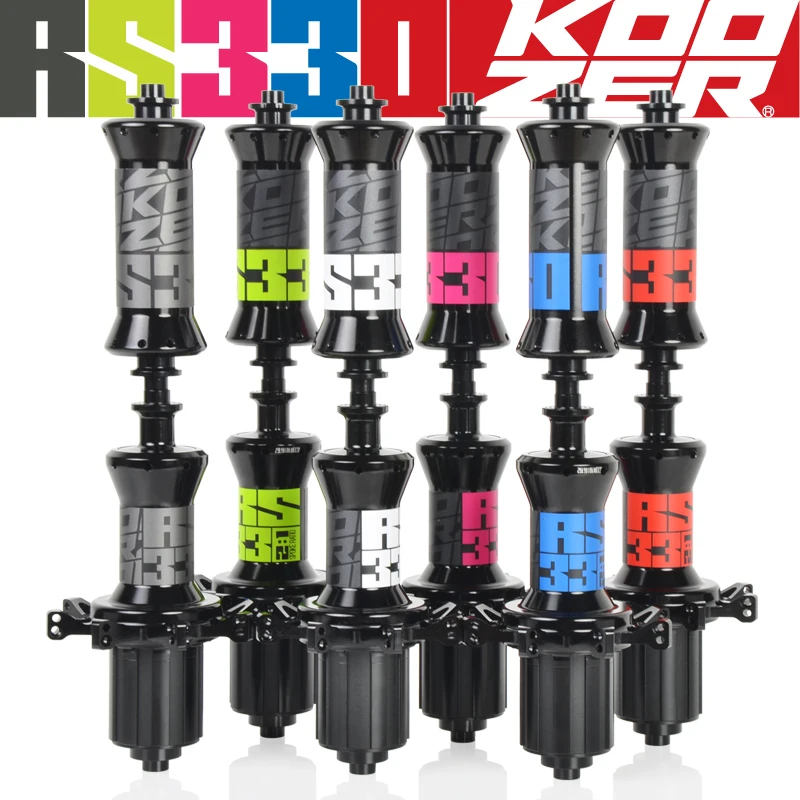 

KOOZER RS330 Hubs Aluminum 2+4Bearing 72HD Front Rear 20/24 Hub Set Road Racing Bike Front Hub Rear hub Straight Pull Black/Red
