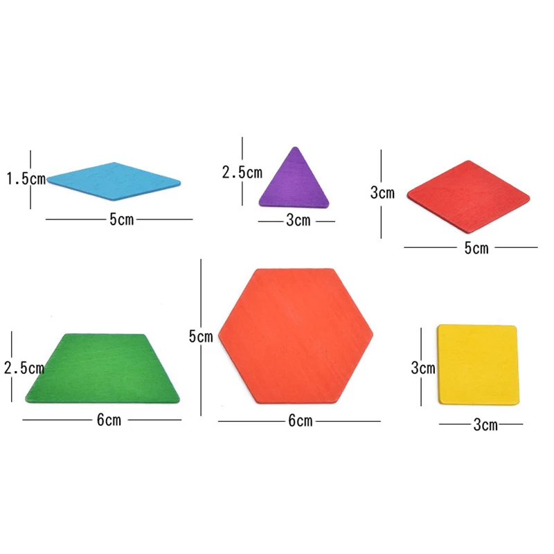 170 шт./компл. красочные Танграм деревянные головоломки игрушки геометрическая форма игры детские Ранние развивающие игрушки для детей