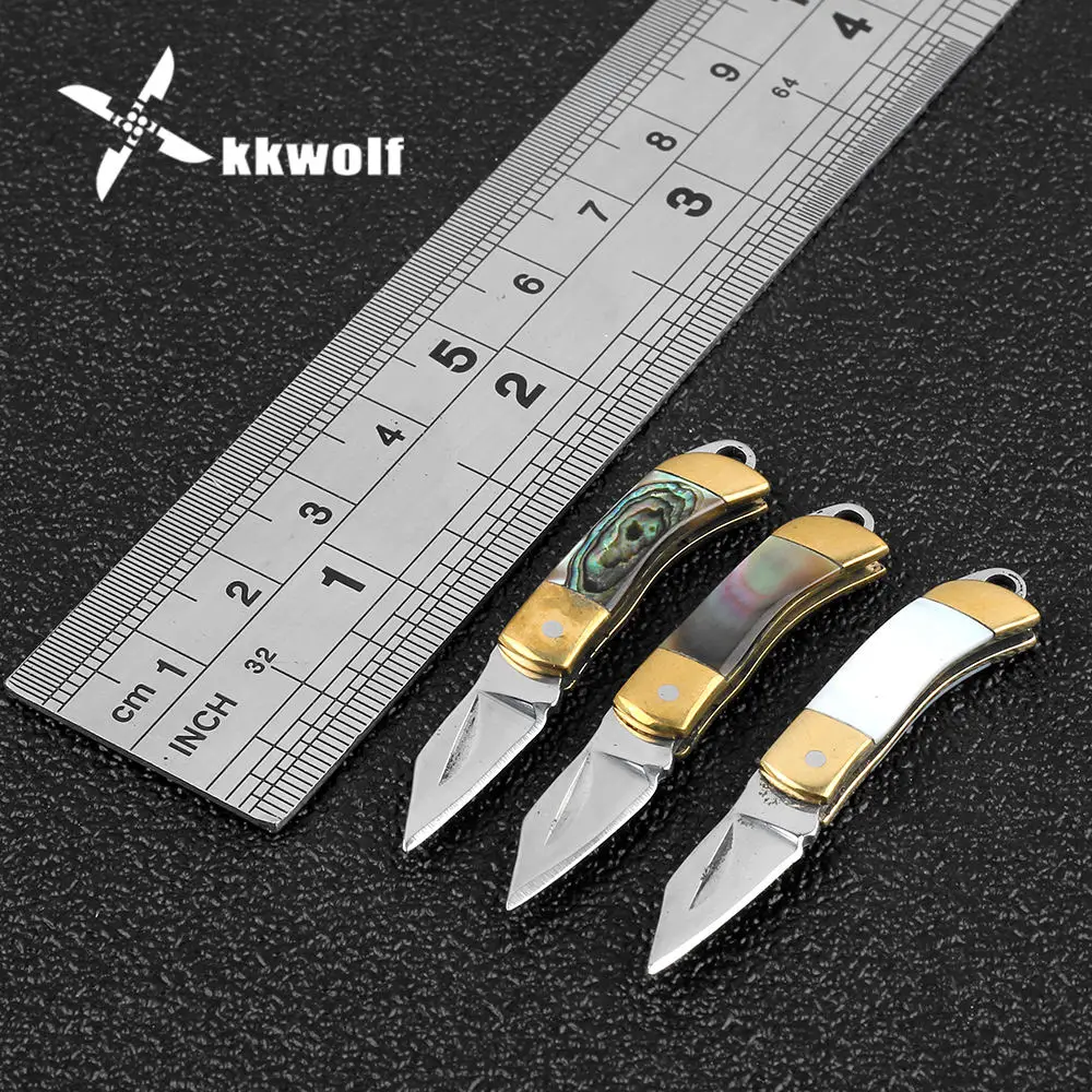 

KKWOLF militar folding knife survival blade fixed mini knives rescue keychain knife camping tool hunting pocket military knife