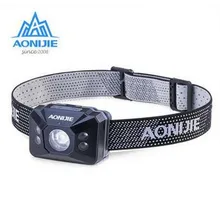 AONIJIE наруПредупреждение Ночная Водонепроницаемая фара ночной бег фонарик сигнальные огни батарея налобный фонарь
