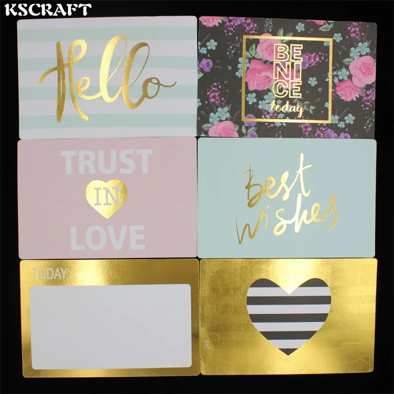 

KSCRAFT 10pcs 4*6inch Double-side Printed Cardstock Die Cuts for Scrapbooking Happy Planner/Card Making/Journaling Project