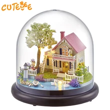 CUTEBEE Doll House Miniature DIY Dollhouse With Furnitures Wooden House Toys For Children Birthday Gift B21