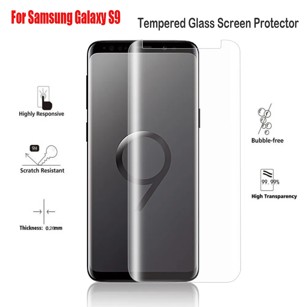 

3D Protective Glass on for Samsung Galaxy S9 Plus S 9 S9Plus 9S Tempered Glass Screen Protector Curved Surface Protect Glas Film