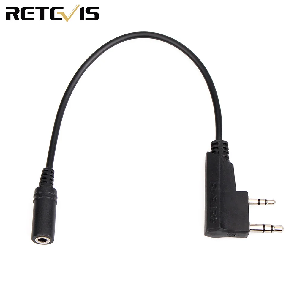 Retevis TCK01 для Kenwood 2Pin до 3 5 мм женский телефон аудио наушник кабель передачи RT21 RT22 RT24