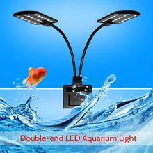 AC220V 10W 32 LED Dual-end Aquarium Licht Fisch Jar Lampe Flexible Biegsamen Beleuchtung Winkel Weiß Tragbare Für fisch Tanks