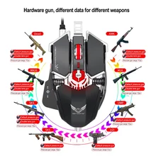 Профессиональная Механическая игровая мышь 4000 точек/дюйм макросы определение геймера мыши 10 кнопок USB Проводная компьютерная игровая мышь для ноутбука