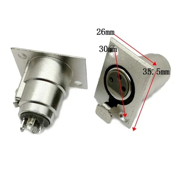 

10pcs XH-2 metal 3 Pin XLR Female Jack Socket Panel Mount Connector Nickel Converter Adapter AQJG