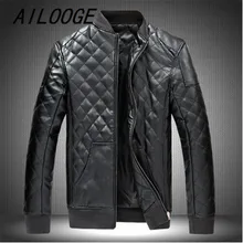 Большой размер 5XL Высокое качество Мужская кожаная куртка Осень Зима Мотоциклетные байкерские кожаные куртки и пальто jaqueta de couro masculina
