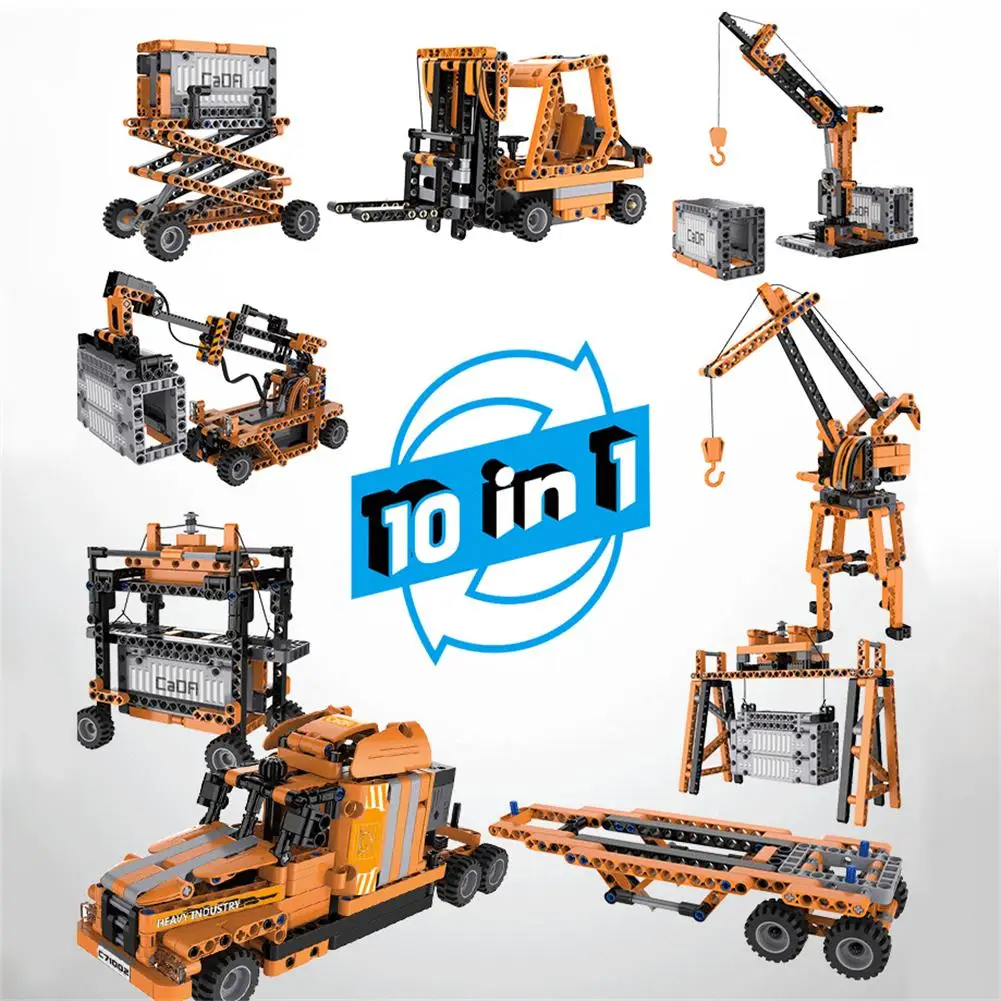 

Building Block Engineering Vehicle Toy Set Intelligent Sound Light Induction Construction Car Machinery Teaching DIY Assembly