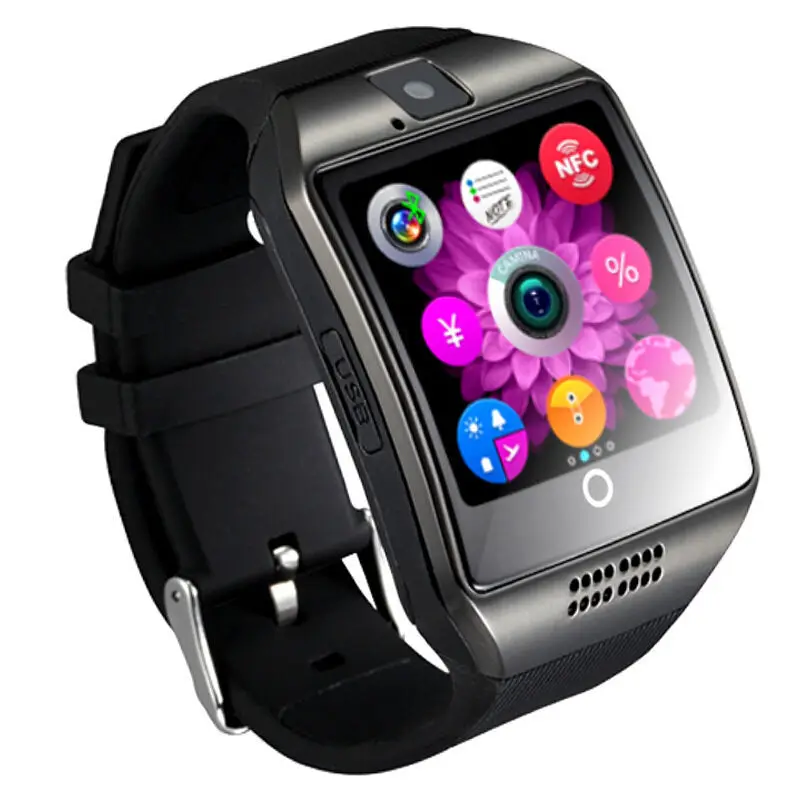 Q18 Смарт часы Bluetooth Relogio Android Smartwatch Телефонный звонок sim tf Камера для IOS iPhone samsung HUAWEI