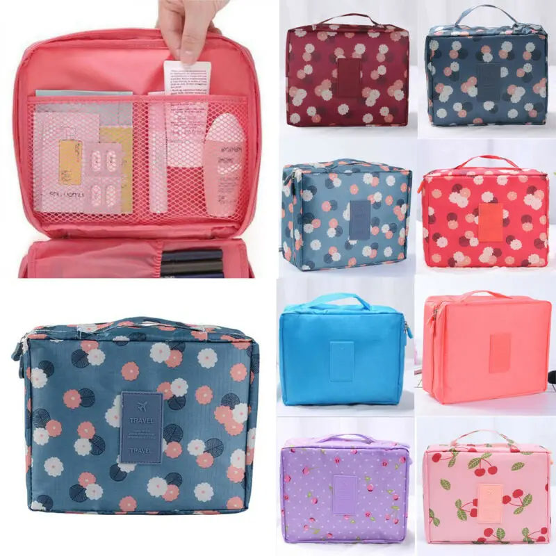 

2019 Newest Print Magic Travel Pouch Zipper Bag Lazy Portable Cosmetic Beauty Makeup Toiletry Bag Storage Bags