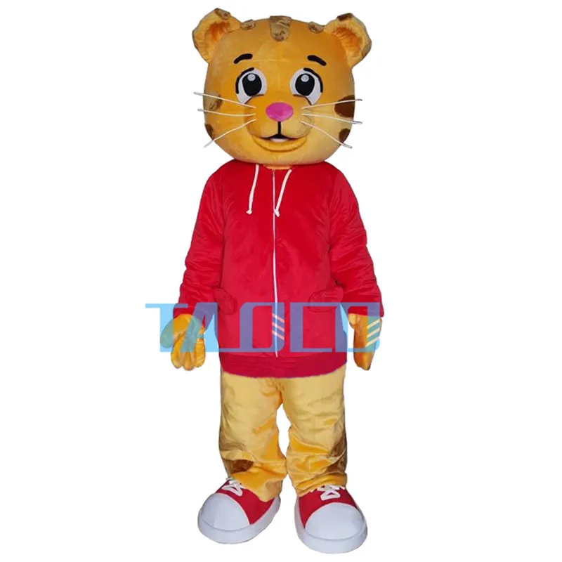 

Cute Daniel the Tiger Red Jacket Cartoon Character Mascot Costume Fancy Dress