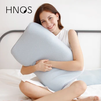 

Hnos massage detachable sleeping pillow memory foam orthopeadic slow rebound vertebrae health bamboo charcoal care pillow core