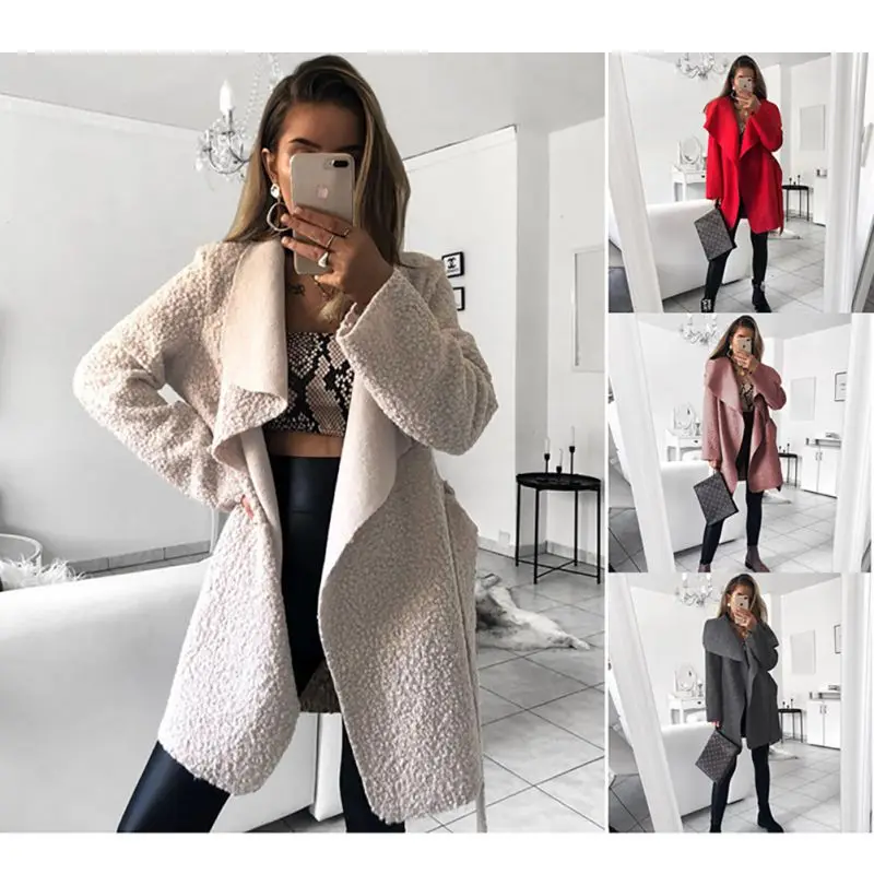 Aliexpress.com : Buy Women Coat Sashes Turn down Collar