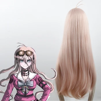 Danganronpa V3 Killing Harmony Iruma Miu Wig 80cm Long Straight Cosplay Wig for Anime Costume